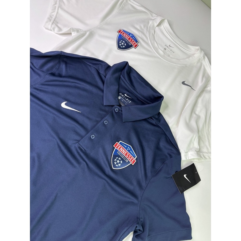 Nike Dri-FIT Shirt Mens Medium Tennessee Soccer Club Short Sleeve Polo Lot Of 2
